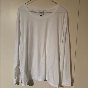 CAbi Classic White Long Sleeve Tee